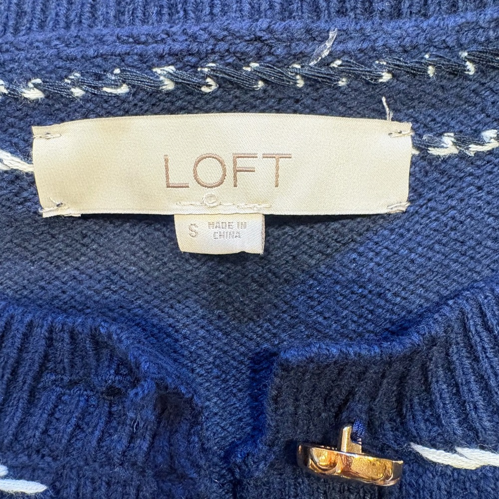 Loft Topstitched Sweater Jacket - image 4